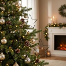 Artikel Weihnachtsdeko Metallstern Schwarz Deko Stern Anhänger 20cm 6 St