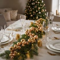 Artikel Kugelgirlande Gold Weihnachten 160cm Dekoration festlich
