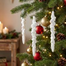 Artikel Eiszapfen Deko beschneit Christbaumschmuck 14cm 4 St
