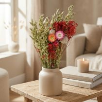 Artikel Trockenblumenstrauß Strauß Wiesenblumen Rot H50cm 150g