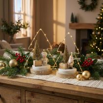 Artikel Tischdeko Weihnachten LED Tanne Für Batterie H21cm 2er-Set