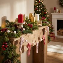 Artikel Zuckerstangen Girlande Weihnachten Rot Weiß Dekoration 120cm