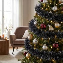 Artikel Lametta Girlande Weihnachtsbaum in Schwarz 270cm 2St
