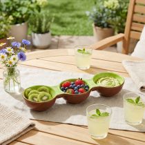 Artikel Keramikschale Kiwi Motiv Sommerdeko für stilvolles Servieren Tapas und Snacks 30cm
