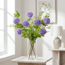 Artikel Schneeball Kunstblumen Lila Blüte 5 Dolden L78cm 2St