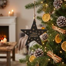 Artikel Sternen-Anhänger Holz für festliche Weihnachtsdeko