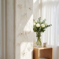 Artikel Metall Blumen Deko Girlande Draht für Blumenkranz Sommerdeko Wanddeko Gold 110cm
