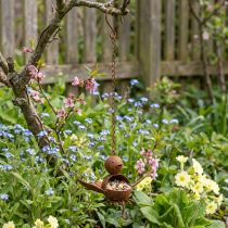 Artikel Metallvogel Garten Futterstelle Vogel Rost Deko 13cm