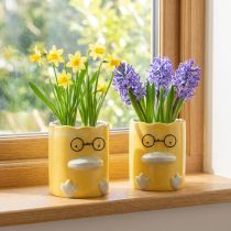 Artikel Vase zylindrisch Dekorative Keramik Ente für ein stilvolles Zuhause 13cm 2St