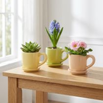 Artikel Kaffeetasse schmucke Tischdekoration für eine stilvolle Raumgestaltung mit Pflanzen 11cm 3St