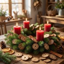 Artikel Holzscheiben Deko Baumfrüchte Natur DIY FSC 1-3,5cm 300g
