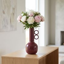 Artikel Vase modernes kunstvolles Design langem Hals und runden Griffen für stilvolle Innenräume 24cm