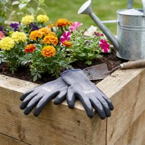 Artikel Gartenhandschuhe Gr 8 EN 2121X Grau Schwarz Blau Nylon