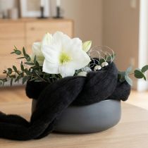 Artikel Dekowolle Wolllunte Filzwolle für kreative Bastelarbeiten und Floristik 2m Schwarz