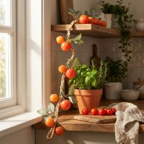 Artikel Tomaten Girlande Kunstpflanze Dekorative Rebe naturgetreue Wohnzimmer Deko 135cm