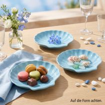 Artikel Muschelteller Maritime Schale Keramik Blau Weiß 14cm 3St