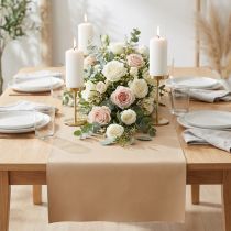 Artikel Kunstleder Beige Dekostoff Leder Tischband 33cm×1,35m