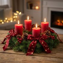 Artikel Samtband Weihnachten Sternenband Rot Gold B25mm L8m