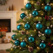 Artikel Weihnachtskugel matt und glänzend Festliche Christbaumkugel 6cm 24St