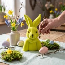 Artikel Denkender Hase Ostern Hasenbüste – 2. Wahl – Gelbgrün 16,5×13×27cm