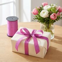 Artikel Geschenkband mit Glitter Magnetico Metallic Pink 10mm 100m