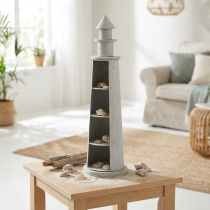 Artikel Leuchtturm Shabby Chic Creme Sommerdeko maritim Ø14,5cm H51cm