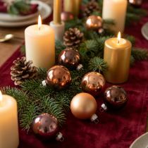 Artikel Weihnachtskugeln Apricot Mix Baumkugeln Glas Ø4cm 24 St