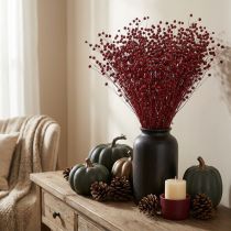 Artikel Flachs Bordeaux Rot Trockendeko Trockenblumen L55cm 80g