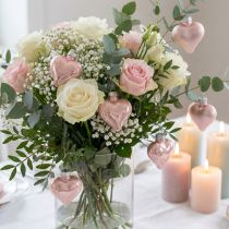 Artikel Mini Glasherzen Rosa 4cm 12 St