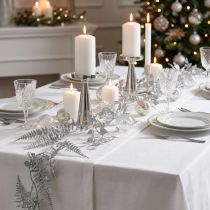 Artikel Künstliche Girlande Silber Glitter Farn Blättergirlande 180cm 3 St