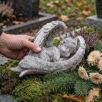 Artikel Deko Engel schlafend mit Flügeln Engel Figur Grab 22,5cm
