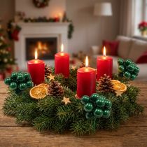 Artikel Mini Weihnachtskugeln am Draht Ø25mm Glas Grün 140St