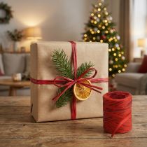 Artikel Raffia Band Rot Bordeaux Geschenkband Bastband Dekoband 200m
