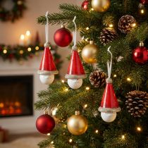 Artikel Weihnachtsdeko Dekohänger Wichtel Glocke 10cm 4St