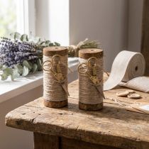 Artikel Garnspule mit Deko-Schere Ø6,5cm H15cm 2St Vintage-Stil