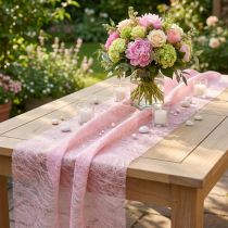 Artikel Deko Vlies Tischläufer Sizoweb Rosa 30cm 25m
