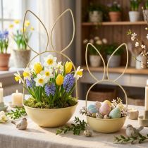 Artikel Osterkorb Hasenohren Modell Tischdeko für Osterfest und Frühlingserwachen 34cm 1Set
