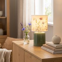 Artikel Tischlampe LED Blumenmuster für stilvolle Wohnraumbeleuchtung 23cm
