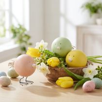 Artikel Dekorative Küken Figuren als fröhlicher Blickfang für Frühlings und Osterzeit 12cm 3St