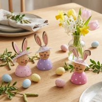 Artikel Osterhasen Tischdeko für Frühling Deko Hasen mit Hut 7cm 9St