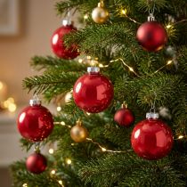 Artikel Weihnachtskugeln Rot Baumkugeln Glas Glanz Ø6cm 24 St