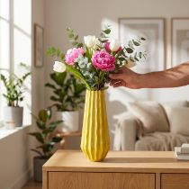 Artikel Vase Gerilltes Design für stilvolle Inneneinrichtung im Wohnzimmer 33cm