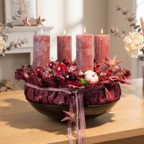 Artikel Rosa Stumpenkerzen Altrosa Marmoroptik 85×200mm 2er-Set für Deko & Geschenk