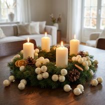 Artikel Mini Weihnachtskugeln Creme Mix Matt/Glanz Ø25mm 140St