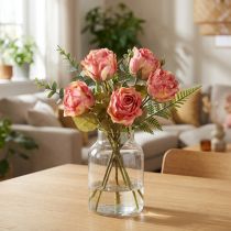 Artikel Kunstrosen Pink Deko Rosen mit Knospen L44cm 4 St