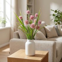 Artikel Kunstblumen Kugelblume Allium Zierlauch künstlich Rosa 45cm