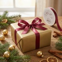Artikel Geschenkband Taftband Deko Band Bordeaux 15mm 50m