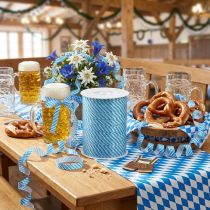 Artikel Dekoband Kräuselband Oktoberfest Blau-Weiß 10mm 250m