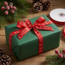 Artikel Geschenkband Weihnachten Weihnachtsband Hohoho Rot 15mm 20m