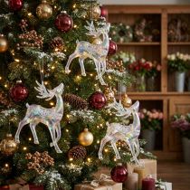 Artikel Rentier Deko Weihnachtsschmuck Irisierend H12cm 3St